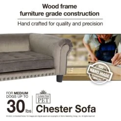 Enchanted Home Pet Chester Sofa Cat & Dog Bed 15 Enchanted Home Pet Chester Sofa Cat & Dog Bed -Pet Care Sales 305371 PT8. AC SS1800 V1623287557