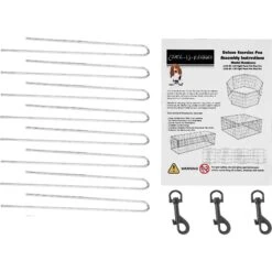 Pet Adobe 8-Panel Folding Metal Dog & Cat Playpen & Door -Pet Care Sales 315027 PT2. AC SS1800 V1626393776