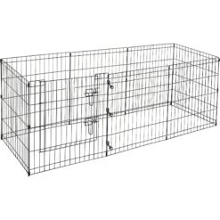 Pet Adobe 8-Panel Folding Metal Dog & Cat Playpen & Door -Pet Care Sales 315027 PT4. AC SS1800 V1626388292