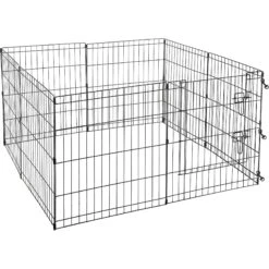 Pet Adobe 8-Panel Folding Metal Dog & Cat Playpen & Door -Pet Care Sales 315027 PT5. AC SS1800 V1626393390