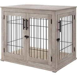 Unipaws Wooden Wire Furniture End Table Dog Crate -Pet Care Sales 316166 PT2. AC SS1800 V1664533855