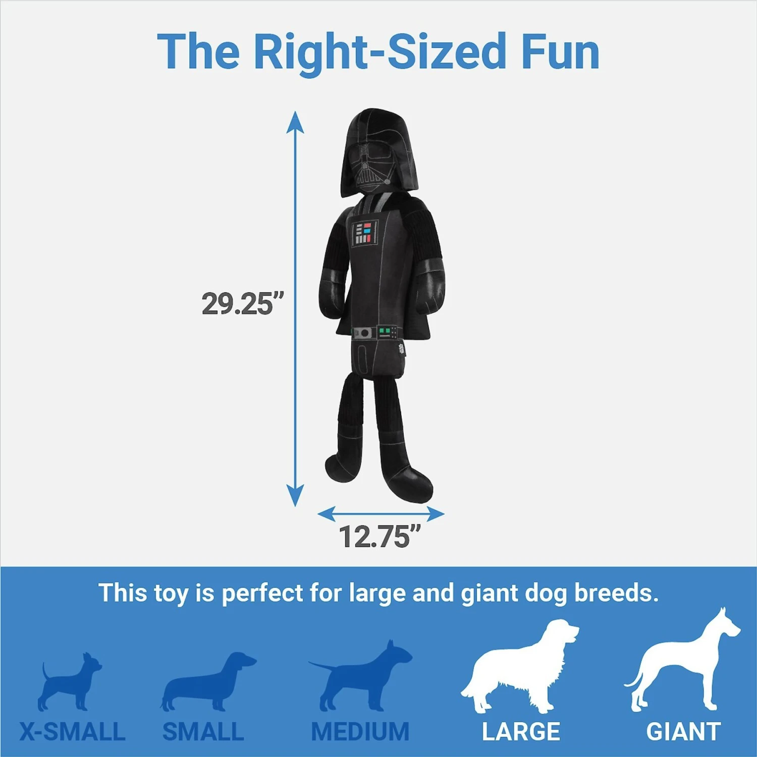 STAR WARS DARTH VADER Wagazoo Plush Squeaky Dog Toy, Extra Long 2 STAR WARS DARTH VADER Wagazoo Plush Squeaky Dog Toy, Extra Long - Image 2