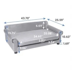 Frisco Sofa Pet Bed With Removable Cover & Frisco Eyelash Cat & Dog Blanket -Pet Care Sales 319504 PT2. AC SS1800 V1630626372