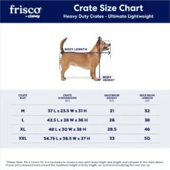 Frisco Ultimate Lightweight Heavy Duty Foldable & Stackable Steel Metal Single Door Dog Crate -Pet Care Sales 326416 PT2. AC SS1800 V1645739508