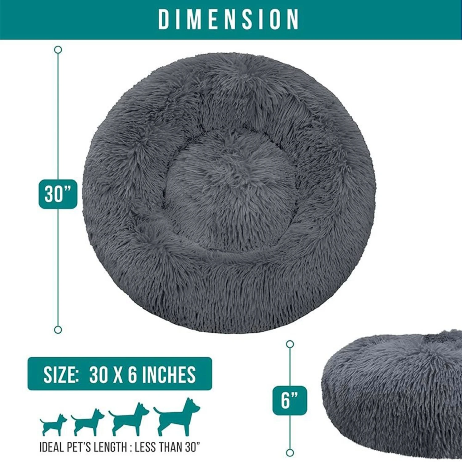 PetAmi Donut Cat & Dog Bed 3 PetAmi Donut Cat & Dog Bed - Image 3