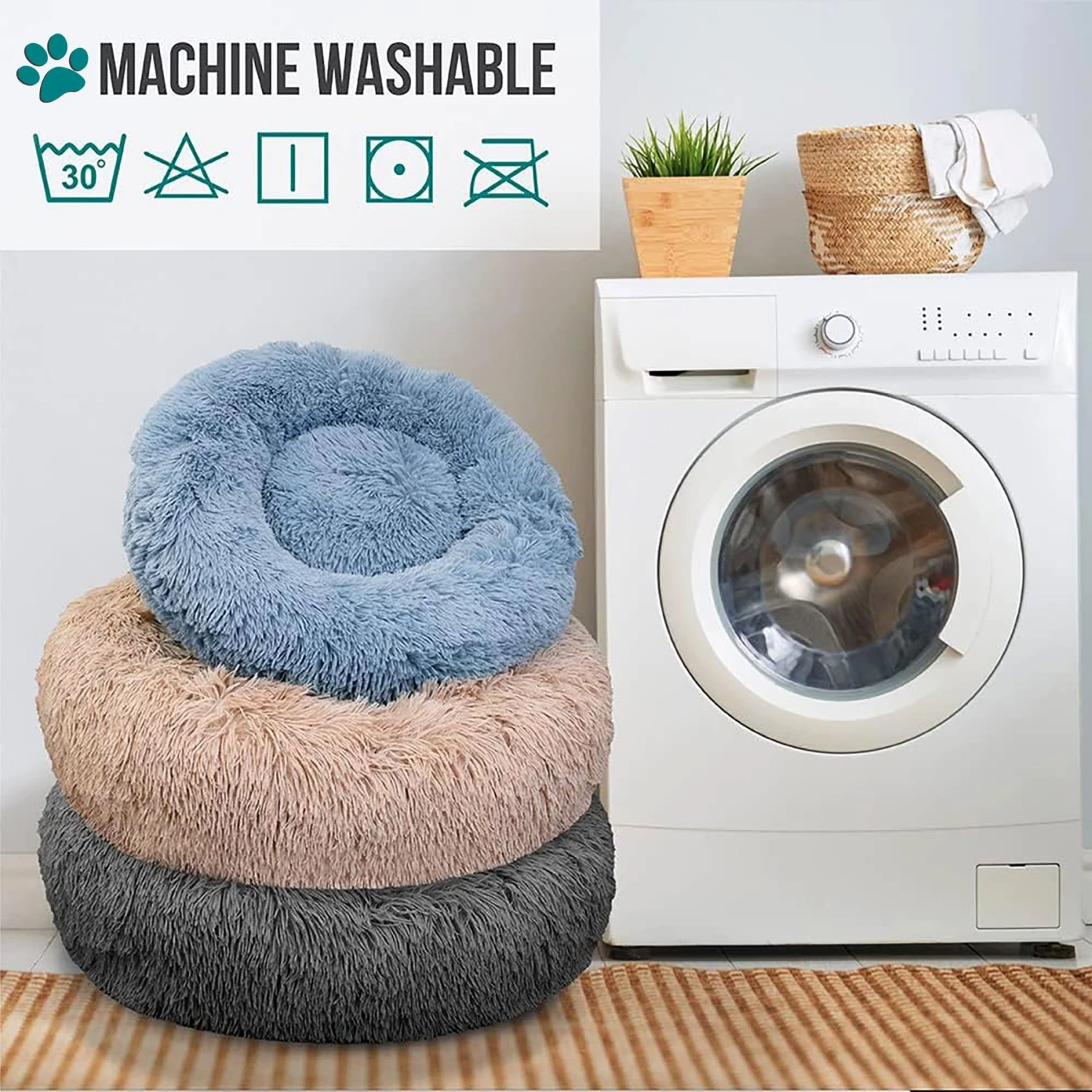 PetAmi Donut Cat & Dog Bed 6 PetAmi Donut Cat & Dog Bed - Image 6