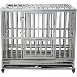 SMONTER Heavy Duty I Shape Dog Crate, Silver -Pet Care Sales 331300 PT2. AC SS1800 V1634077285