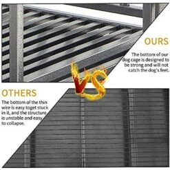 SMONTER Heavy Duty I Shape Dog Crate, Silver -Pet Care Sales 331300 PT5. AC SS1800 V1634076070