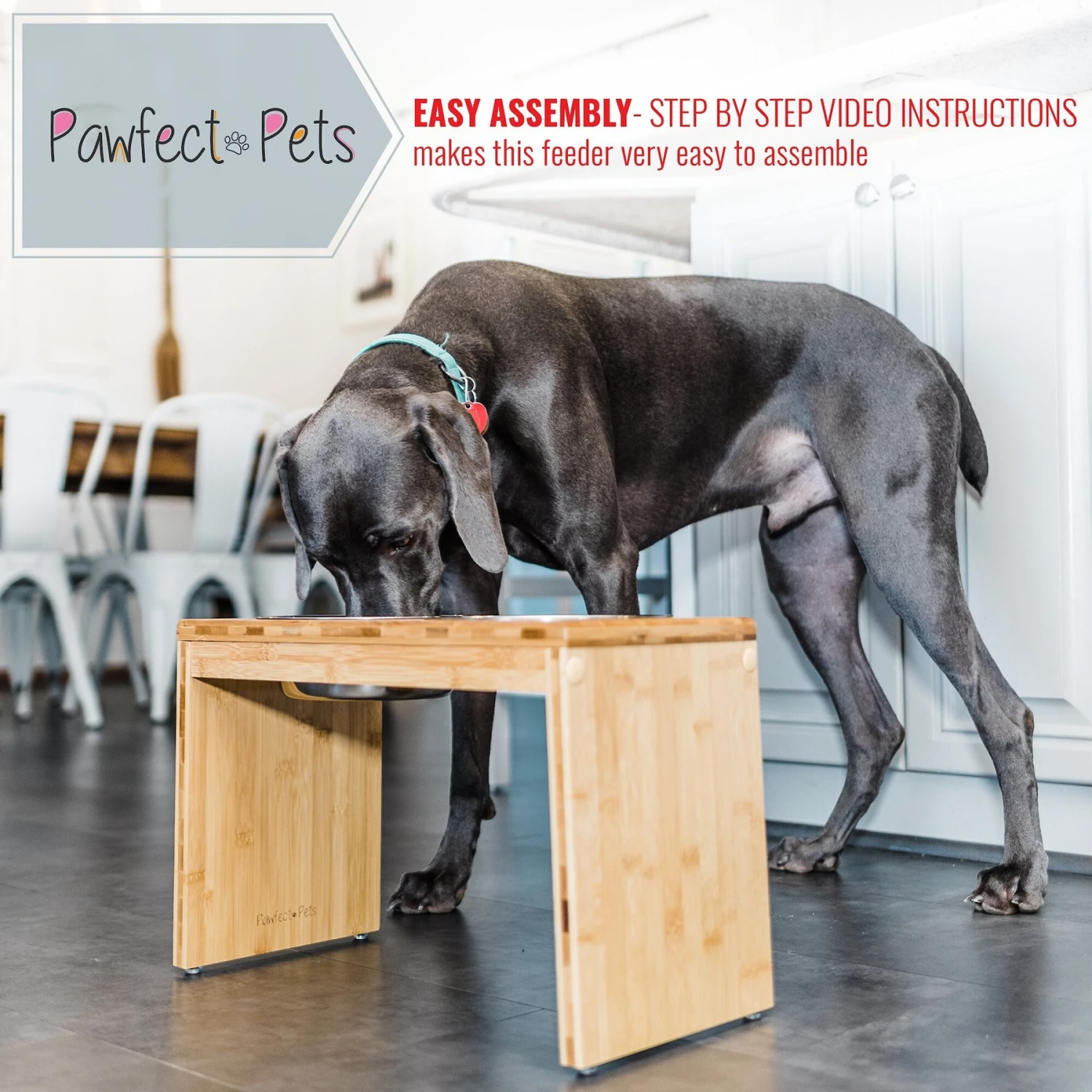 Pawfect Pets Elevated Feeder Raised Dog Bowl Stand With Four Stainless Steel Bowls, Large, 12-in 2 Pawfect Pets Elevated Feeder Raised Dog Bowl Stand With Four Stainless Steel Bowls, Large, 12-in - Image 2