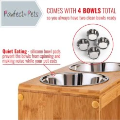 Pawfect Pets Elevated Feeder Raised Dog Bowl Stand With Four Stainless Steel Bowls, Large, 12-in 8 Pawfect Pets Elevated Feeder Raised Dog Bowl Stand With Four Stainless Steel Bowls, Large, 12-in -Pet Care Sales 333590 PT2. AC SS1800 V1634075173