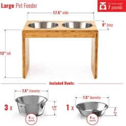 Pawfect Pets Elevated Feeder Raised Dog Bowl Stand With Four Stainless Steel Bowls, Large, 12-in 9 Pawfect Pets Elevated Feeder Raised Dog Bowl Stand With Four Stainless Steel Bowls, Large, 12-in -Pet Care Sales 333590 PT3. AC SS1800 V1634078184