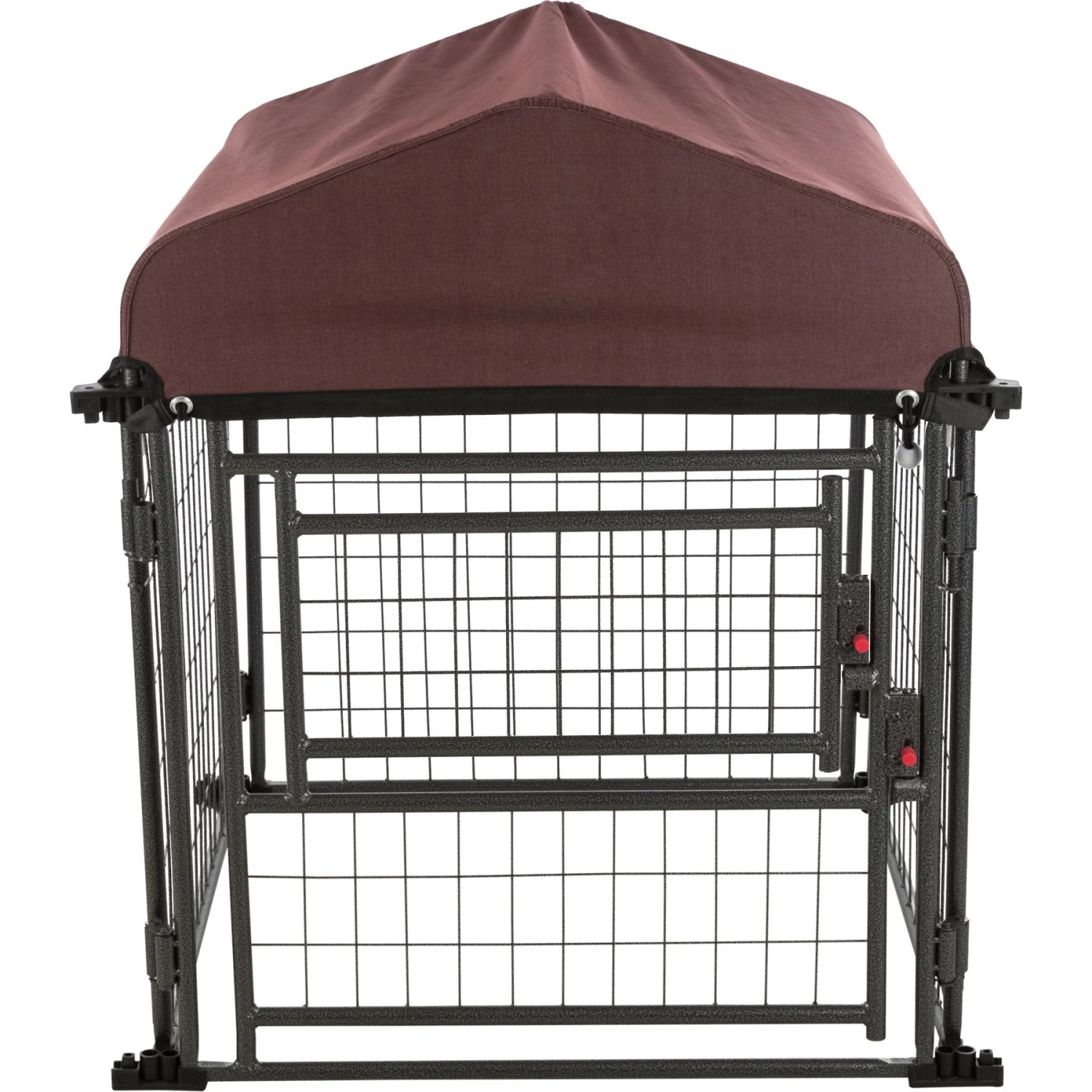 TRIXIE Deluxe Outdoor Dog Kennel With Cover & Secure Lock, Black/Burgundy 1 TRIXIE Deluxe Outdoor Dog Kennel With Cover & Secure Lock, Black/Burgundy