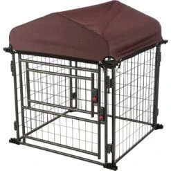 TRIXIE Deluxe Outdoor Dog Kennel With Cover & Secure Lock, Black/Burgundy 11 TRIXIE Deluxe Outdoor Dog Kennel With Cover & Secure Lock, Black/Burgundy -Pet Care Sales 333717 PT3. AC SS1800 V1634073374