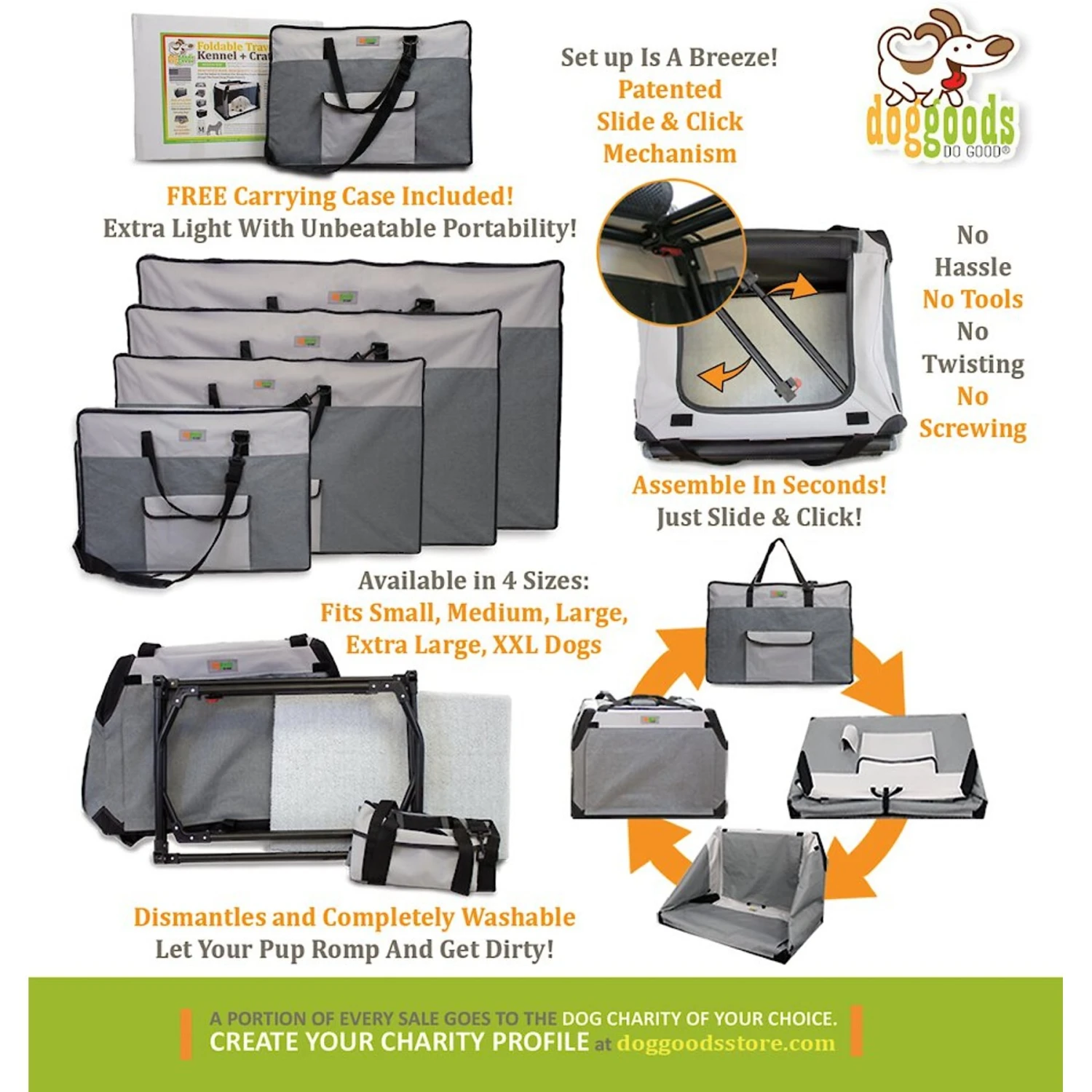 DogGoods Do Good The Foldable Travel Dog Crate 5 DogGoods Do Good The Foldable Travel Dog Crate - Image 5