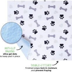 Green Lifestyle Printed Reusable Cat & Dog Pee Pads, Blue & White -Pet Care Sales 344909 PT2. AC SS1800 V1637110914