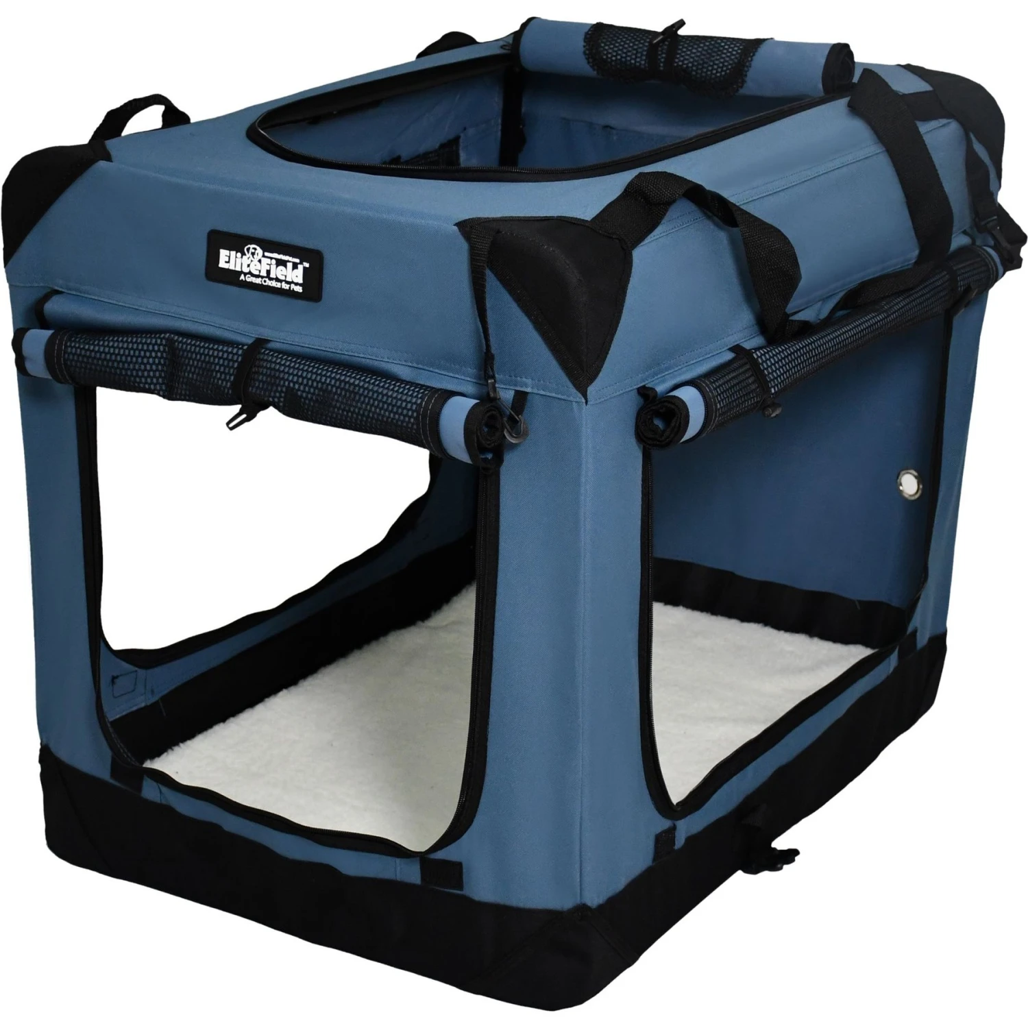 EliteField 4-Door Collapsible Soft-Sided Dog Crate 3 EliteField 4-Door Collapsible Soft-Sided Dog Crate - Image 3