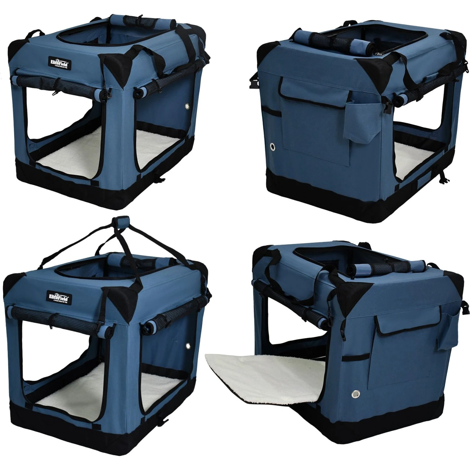 EliteField 4-Door Collapsible Soft-Sided Dog Crate 5 EliteField 4-Door Collapsible Soft-Sided Dog Crate - Image 5