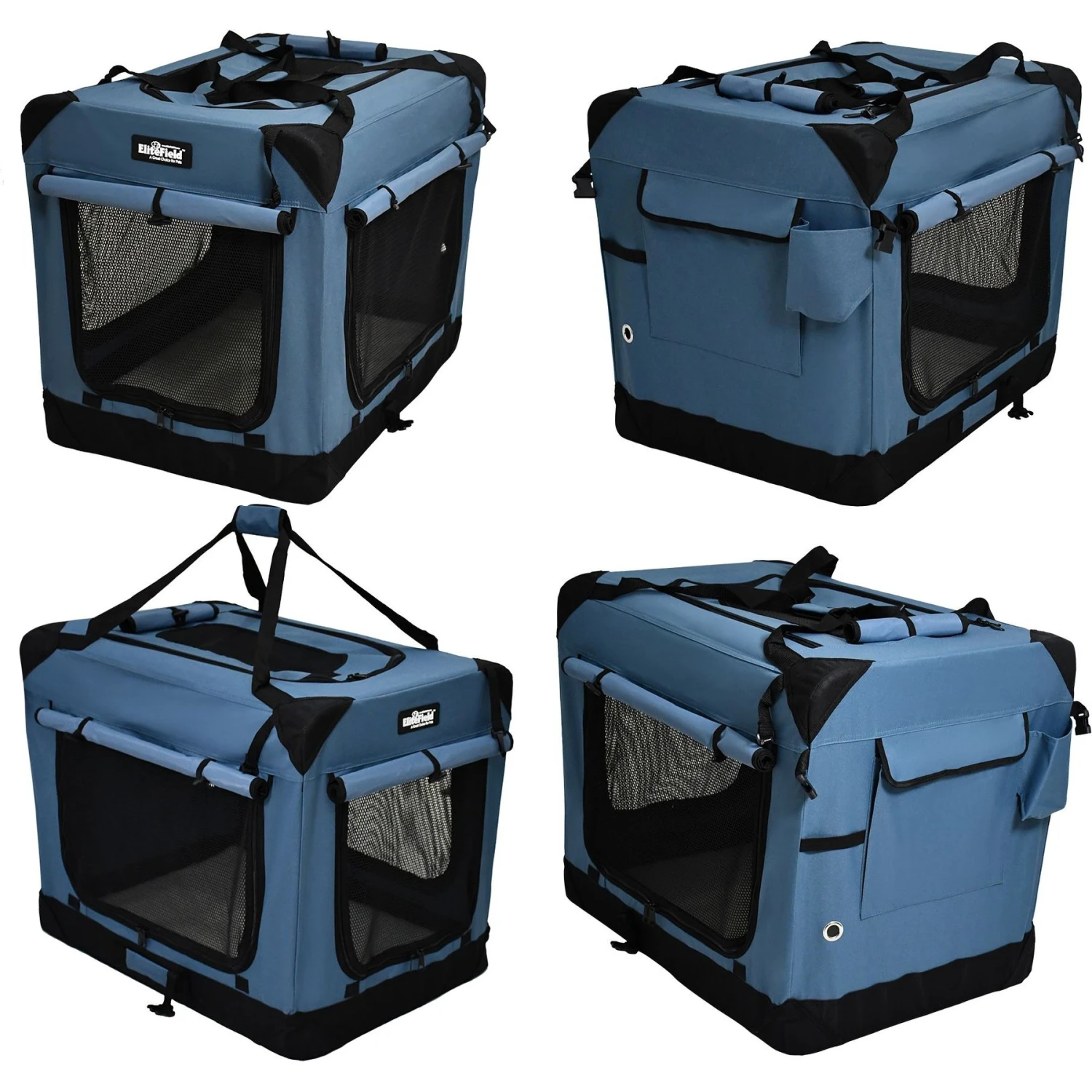 EliteField 4-Door Collapsible Soft-Sided Dog Crate 6 EliteField 4-Door Collapsible Soft-Sided Dog Crate - Image 6