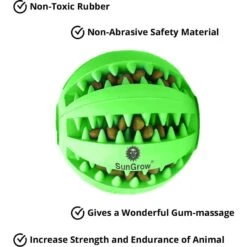 SunGrow Interactive Chew Ball Treat Dispenser Dog & Cat Teething Toy -Pet Care Sales 352931 PT5. AC SS1800 V1639436501