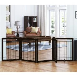 Spirich Extra Wide Freestanding Wire Dog Gate