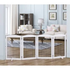 Spirich Freestanding Black Wire Dog Gate