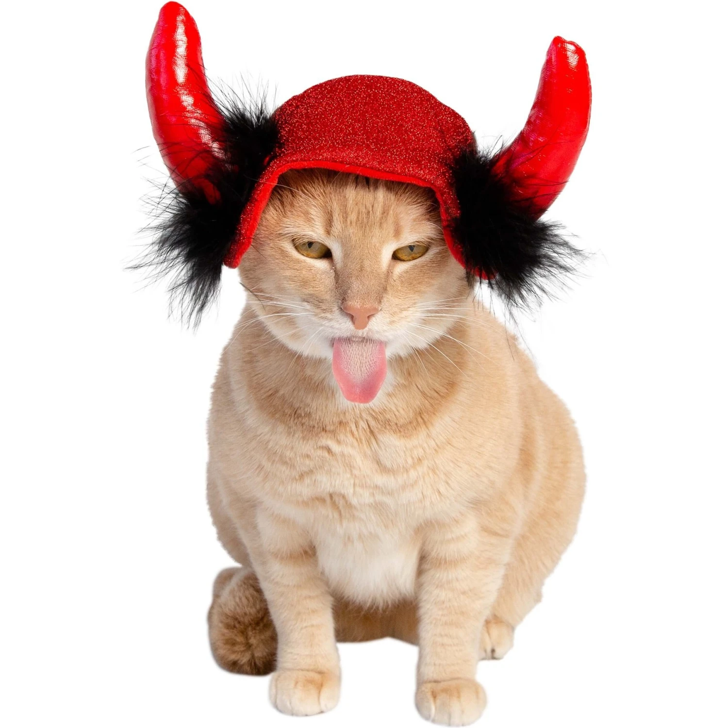 Pet Krewe Cat Devil Red Hat Dog Costume, One Size 2 Pet Krewe Cat Devil Red Hat Dog Costume, One Size - Image 2