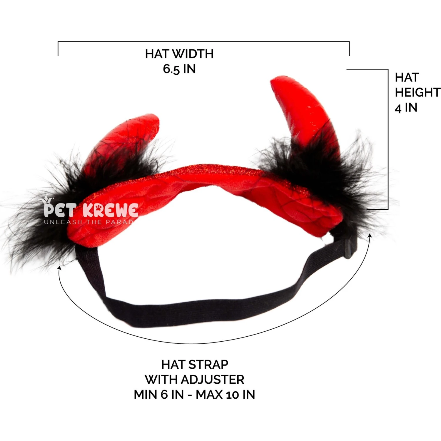 Pet Krewe Cat Devil Red Hat Dog Costume, One Size 6 Pet Krewe Cat Devil Red Hat Dog Costume, One Size - Image 6