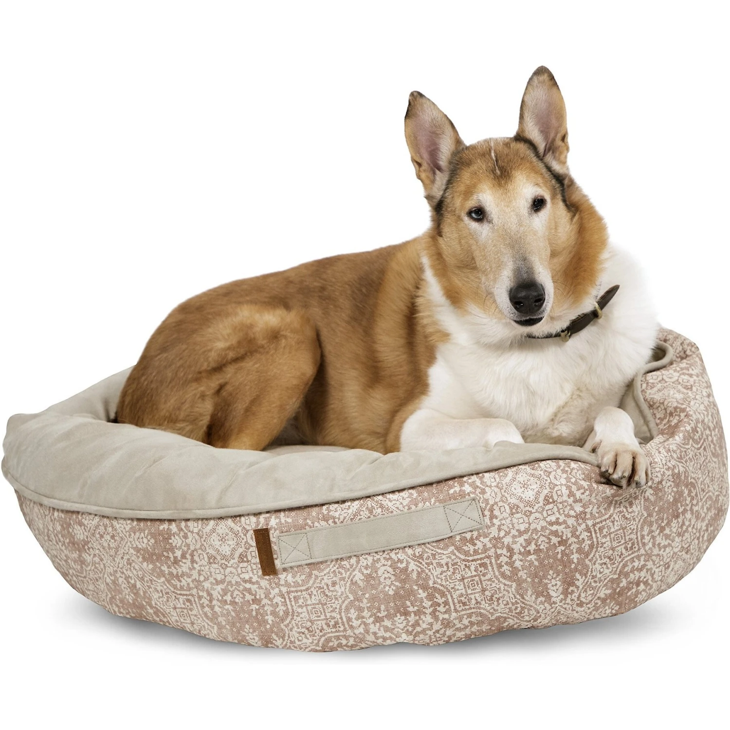 Bark And Slumber Round Cloud Bolster Dog Bed With Removable Cover 1 Bark And Slumber Round Cloud Bolster Dog Bed With Removable Cover