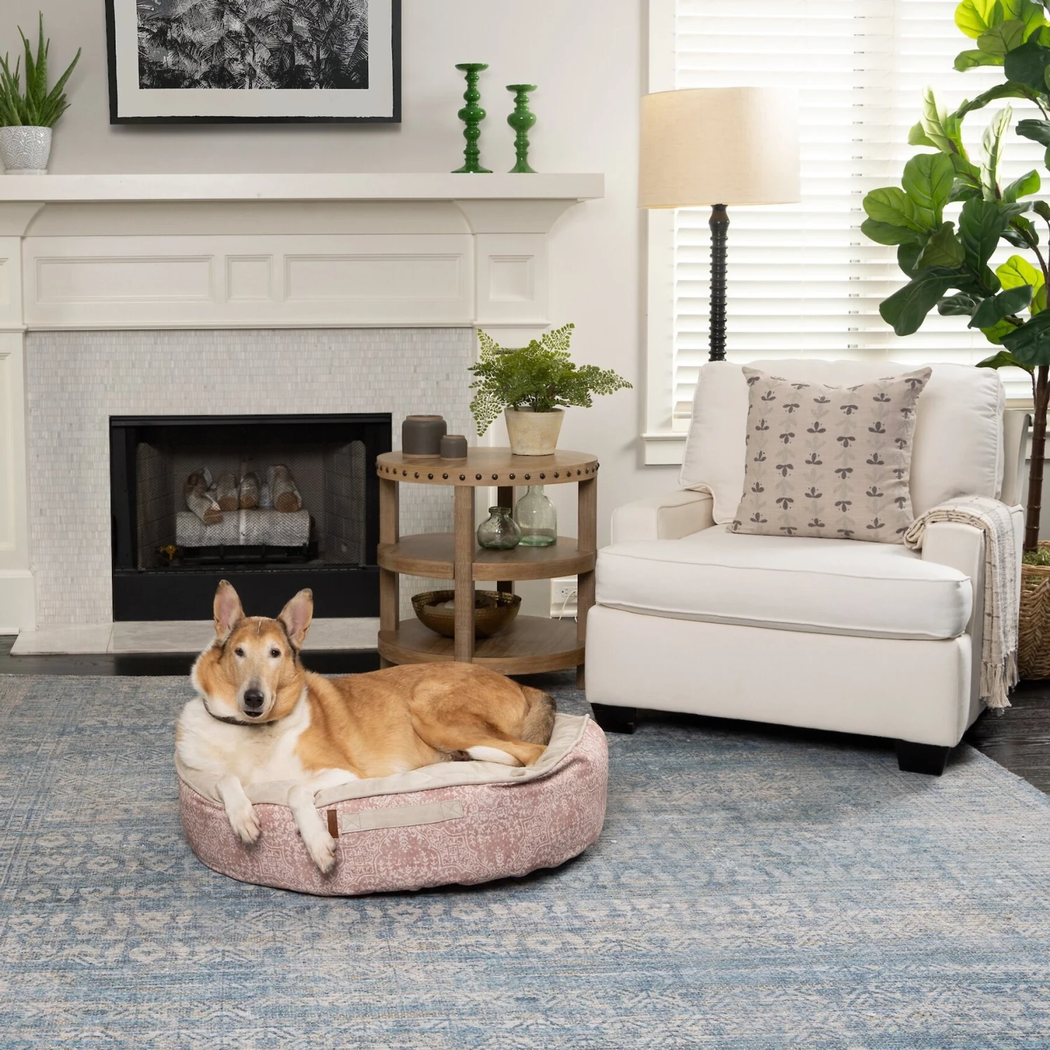 Bark And Slumber Round Cloud Bolster Dog Bed With Removable Cover 3 Bark And Slumber Round Cloud Bolster Dog Bed With Removable Cover - Image 3