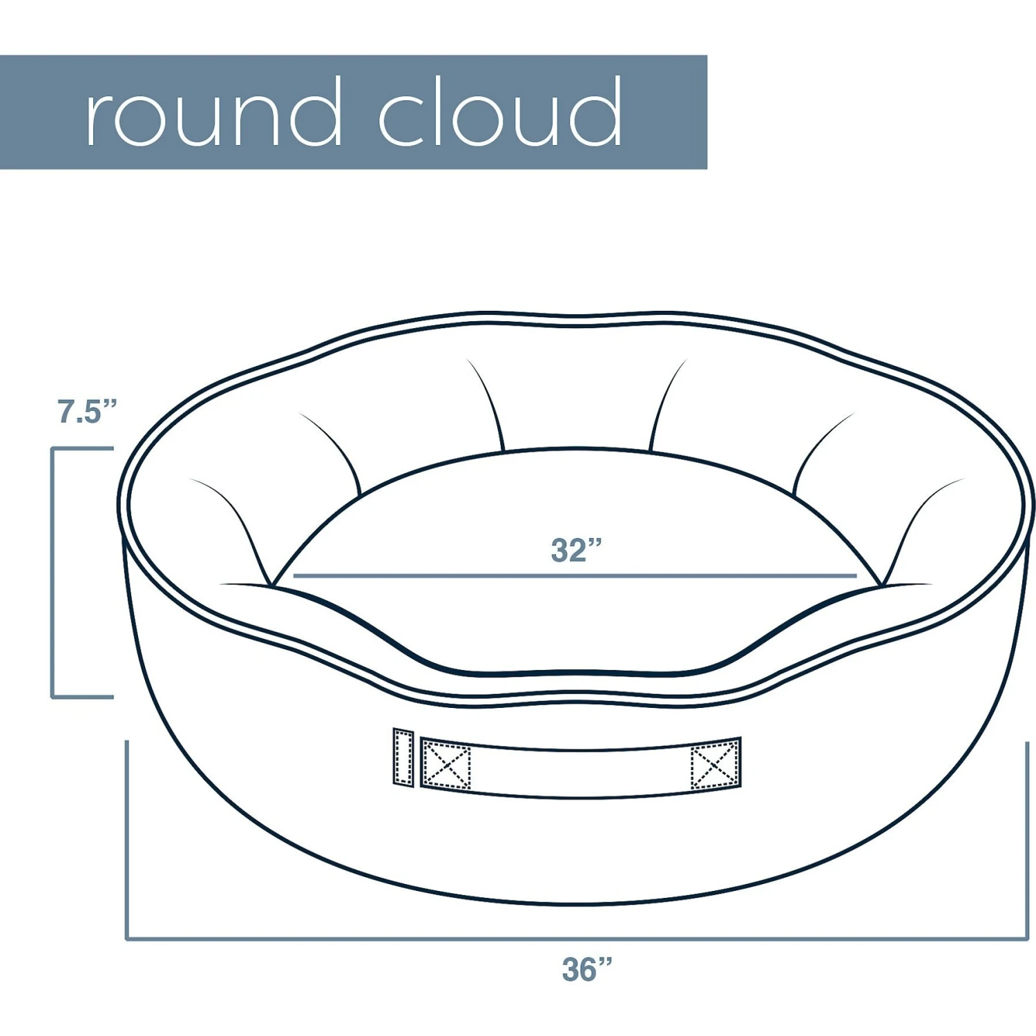 Bark And Slumber Round Cloud Bolster Dog Bed With Removable Cover 4 Bark And Slumber Round Cloud Bolster Dog Bed With Removable Cover - Image 4