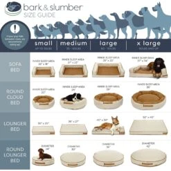 Bark And Slumber Rectangular Lounger Pillow Dog Bed With Removable Cover -Pet Care Sales 361297 PT7. AC SS1800 V1660515291