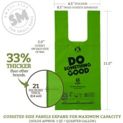 Doggy Do Good Certified Home Compostable Premium Dog & Cat Waste Bags, Small Handle Bags - On Rolls -Pet Care Sales 361431 PT3. AC SS1800 V1703697674