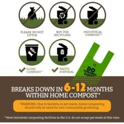 Doggy Do Good Certified Home Compostable Premium Dog & Cat Waste Bags, Small Handle Bags - On Rolls -Pet Care Sales 361431 PT4. AC SS1800 V1703697620