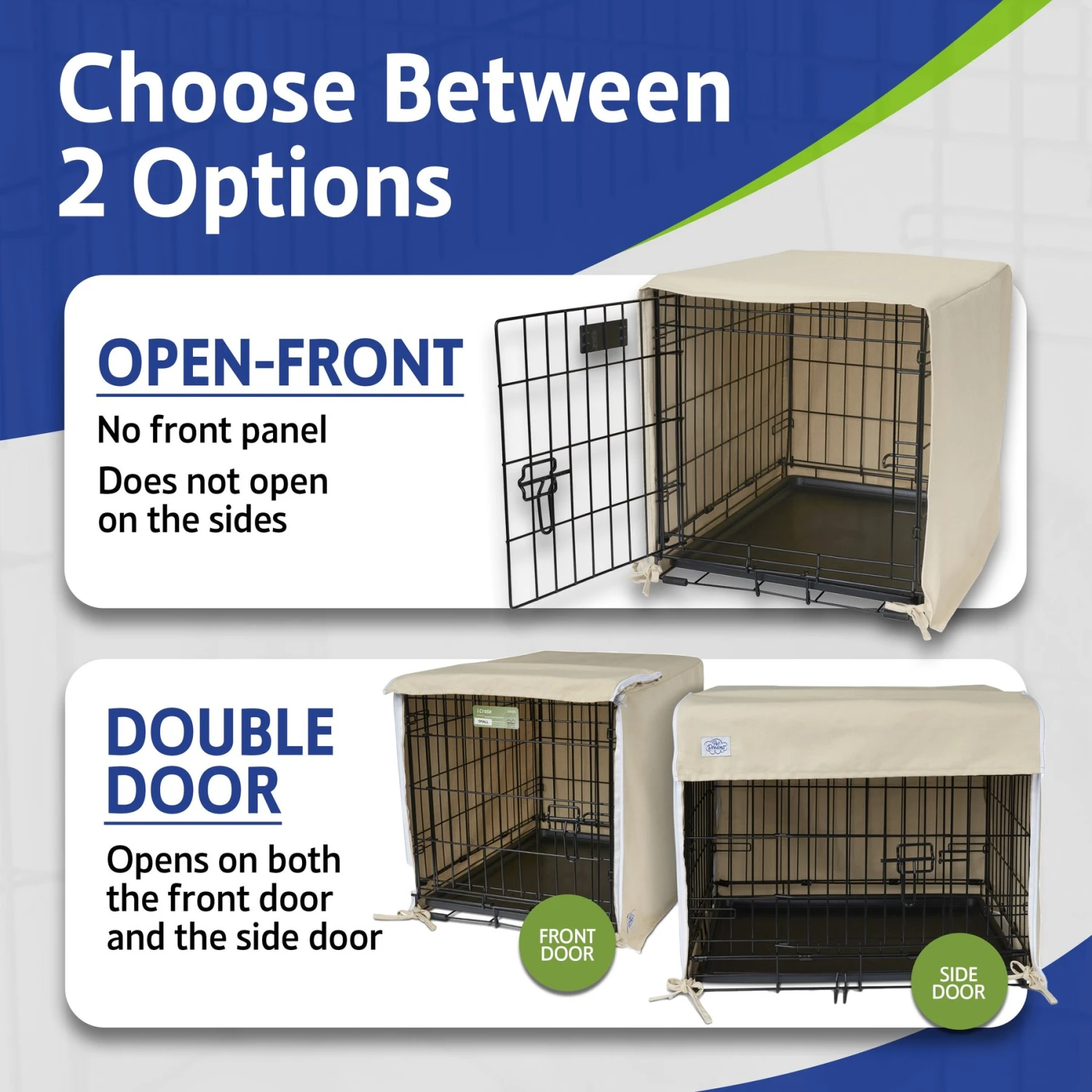 Pet Dreams Double Door Dog Crate Cover 5 Pet Dreams Double Door Dog Crate Cover - Image 5