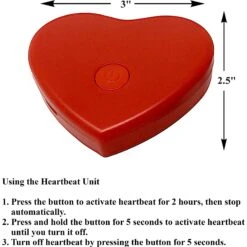 Pet Fit For Life Calming Dog Heartbeat Unit, Red, Small -Pet Care Sales 363335 PT2. AC SS1800 V1642775793