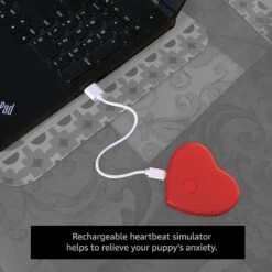 Pet Fit For Life Calming Dog Heartbeat Unit, Red, Small -Pet Care Sales 363335 PT3. AC SS1800 V1642776097