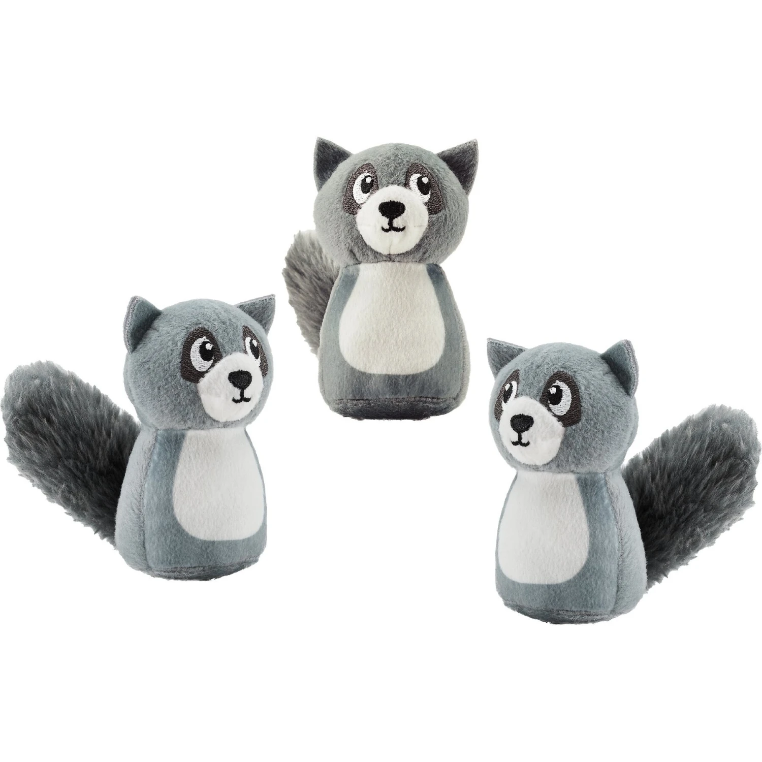 Outward Hound Squeakin' Racoon Hide A Puzzle Plush Dog Toy, 3 Count 1 Outward Hound Squeakin' Racoon Hide A Puzzle Plush Dog Toy, 3 Count