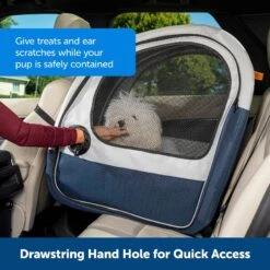 PetSafe Happy Ride Collapsible Cat & Dog Travel Crate, Gray & Blue -Pet Care Sales 372330 PT3. AC SS1800 V1648161392