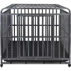 SMONTER Heavy Duty Metal Anxiety Indoor & Outdoor Large Breed Dog Crate, Dark Silver 13 SMONTER Heavy Duty Metal Anxiety Indoor & Outdoor Large Breed Dog Crate, Dark Silver -Pet Care Sales 517206 PT6. AC SS1800 V1650415292