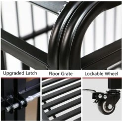 SMONTER Heavy Duty Metal Indoor & Outdoor Medium & Large Breed Dog Crate, Dark Silver 11 SMONTER Heavy Duty Metal Indoor & Outdoor Medium & Large Breed Dog Crate, Dark Silver -Pet Care Sales 517246 PT3. AC SS1800 V1657658362