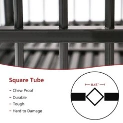 SMONTER Heavy Duty Metal Indoor & Outdoor Medium & Large Breed Dog Crate, Dark Silver 13 SMONTER Heavy Duty Metal Indoor & Outdoor Medium & Large Breed Dog Crate, Dark Silver -Pet Care Sales 517246 PT5. AC SS1800 V1657658362