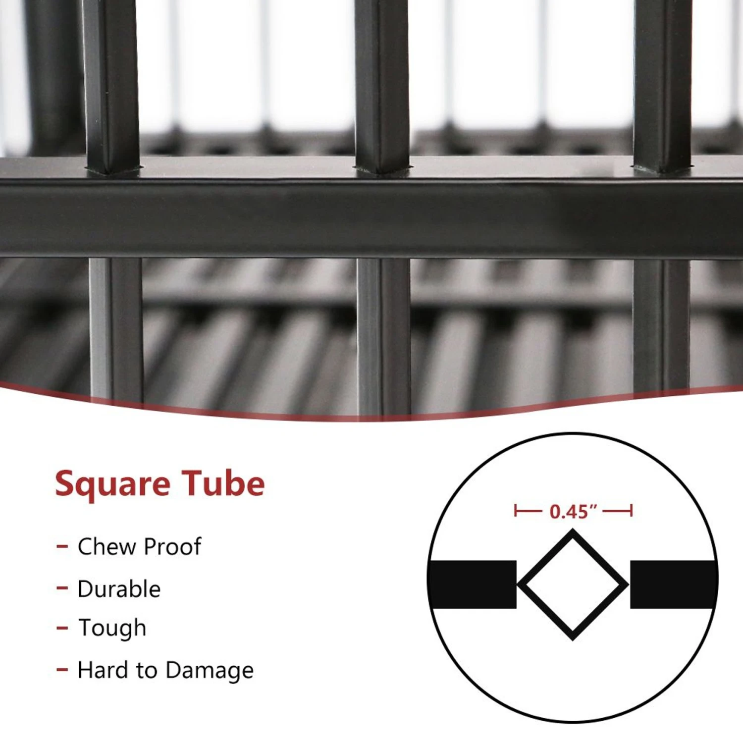 SMONTER Heavy Duty Metal Indoor & Outdoor Medium & Large Breed Dog Crate, Dark Silver 6 SMONTER Heavy Duty Metal Indoor & Outdoor Medium & Large Breed Dog Crate, Dark Silver - Image 6