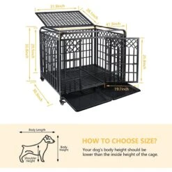 SMONTER Heavy Duty Double Lock Metal Large Breed Dog Crate, Dark Silver -Pet Care Sales 517278 PT4. AC SS1800 V1650318981