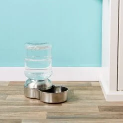 Petmate Stainless Steel Replendish Waterer -Pet Care Sales 55929 PT7. AC SS1800 V1515098635