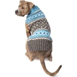 Chilly Dog Fairisle Wool Dog Sweater, Blue -Pet Care Sales 577734 PT2. AC SS1800 V1658430515
