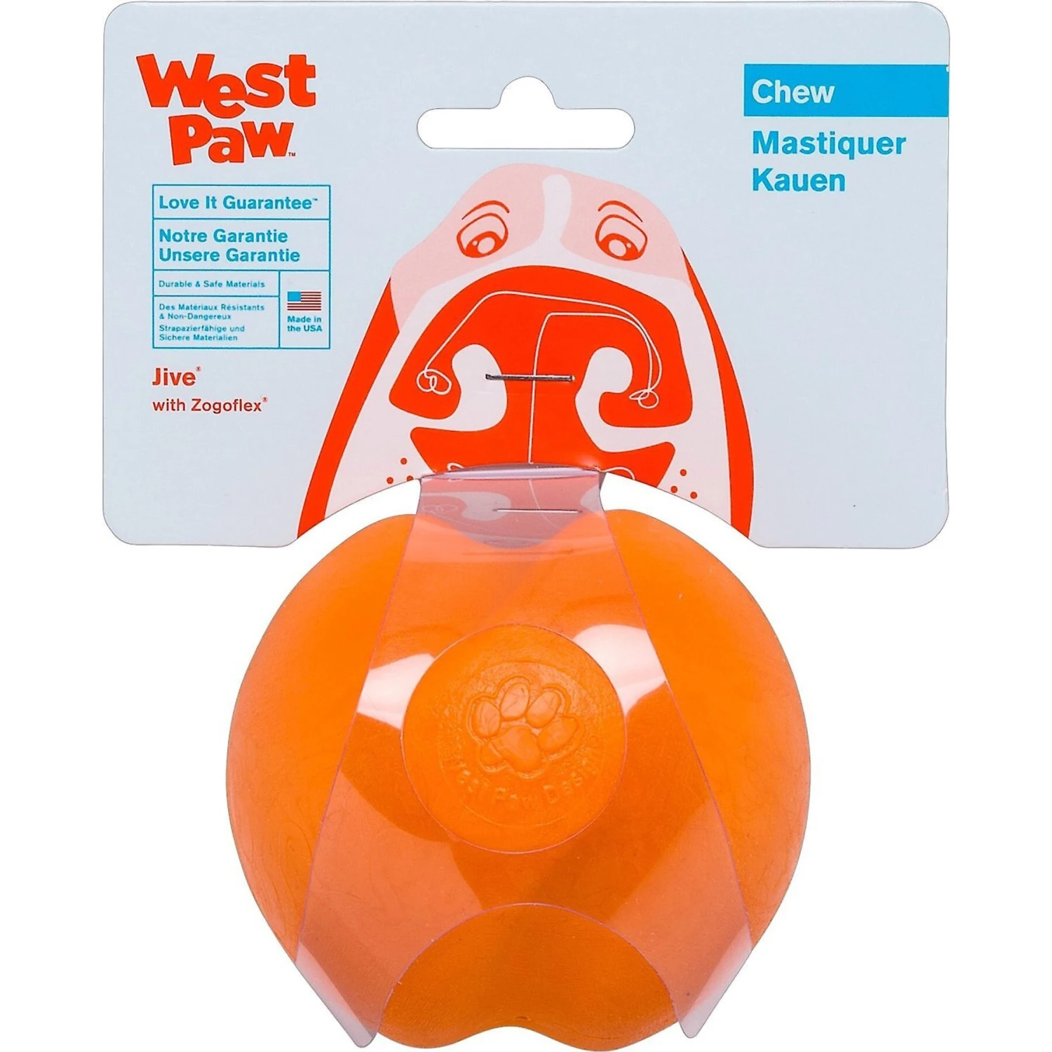 West Paw Zogoflex Jive Tough Ball Dog Toy 6 West Paw Zogoflex Jive Tough Ball Dog Toy - Image 6