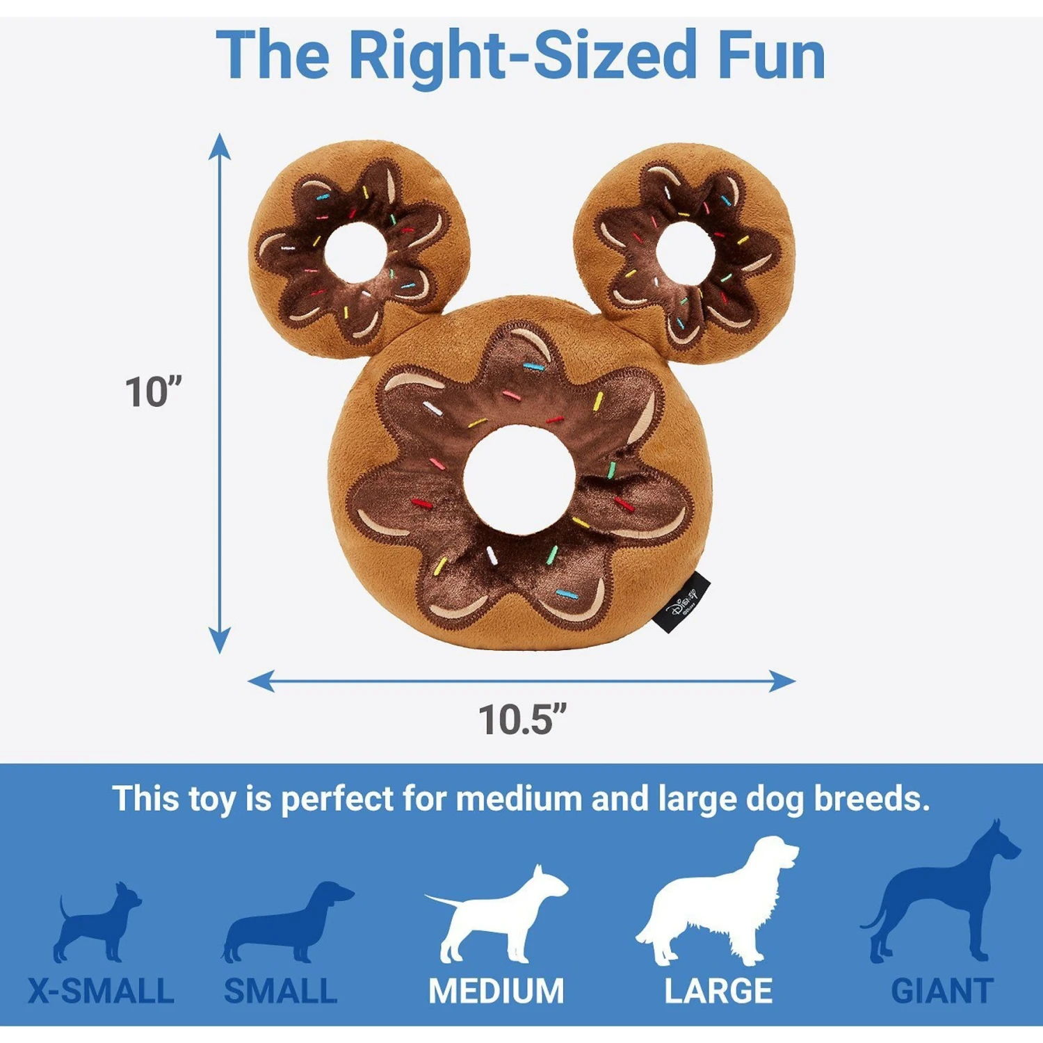 Disney Mickey Mouse Donut Plush Squeaky Dog Toy + 3 Items 3 Disney Mickey Mouse Donut Plush Squeaky Dog Toy + 3 Items - Image 3