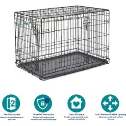 MidWest ICrate Fold & Carry Double Door Collapsible Wire Dog Crate 14 MidWest ICrate Fold & Carry Double Door Collapsible Wire Dog Crate -Pet Care Sales 60384 PT5. AC SS1800 V1647556125
