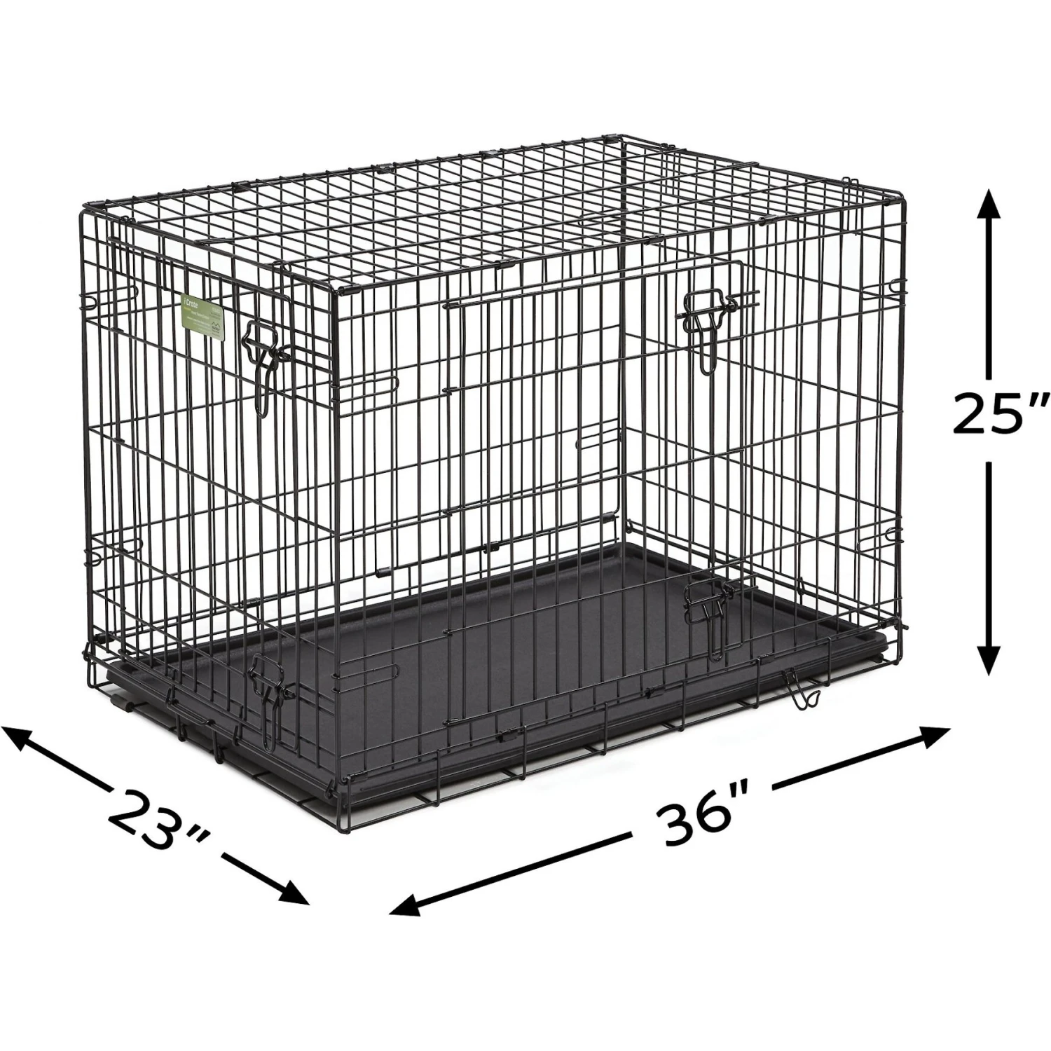 MidWest ICrate Fold & Carry Double Door Collapsible Wire Dog Crate 9 MidWest ICrate Fold & Carry Double Door Collapsible Wire Dog Crate - Image 9