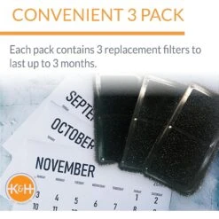 K&H Pet Products CleanFlow 3-Pack Replacement Filter Cartridges -Pet Care Sales 61721 PT3. AC SS1800 V1683558255